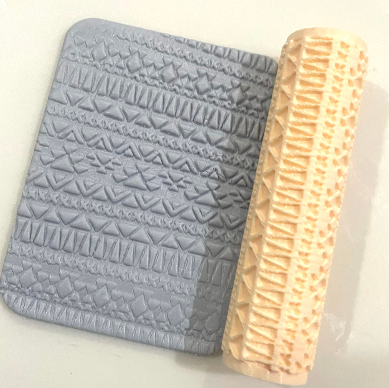 TR018 - Tribal Geometric Diamond Polymer Clay Texture Roller - Aztec Ethnic Stamp for Jewelry & Crafts whatsapp image 2026 08 23 at 11.37.25 pm