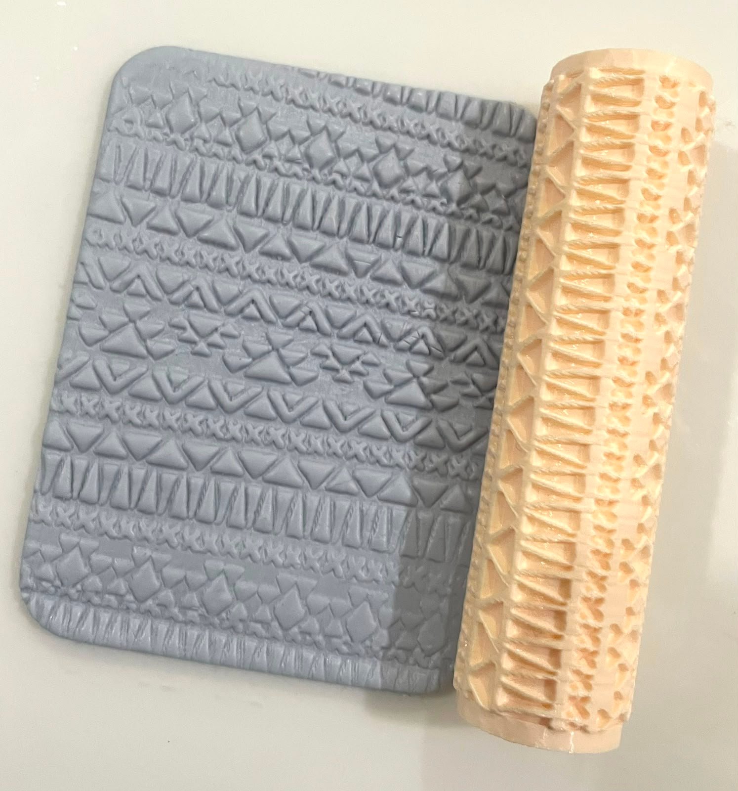 TR018 - Tribal Geometric Diamond Polymer Clay Texture Roller - Aztec Ethnic Stamp for Jewelry & Crafts whatsapp image 2026 08 23 at 11.37.24 pm (2)